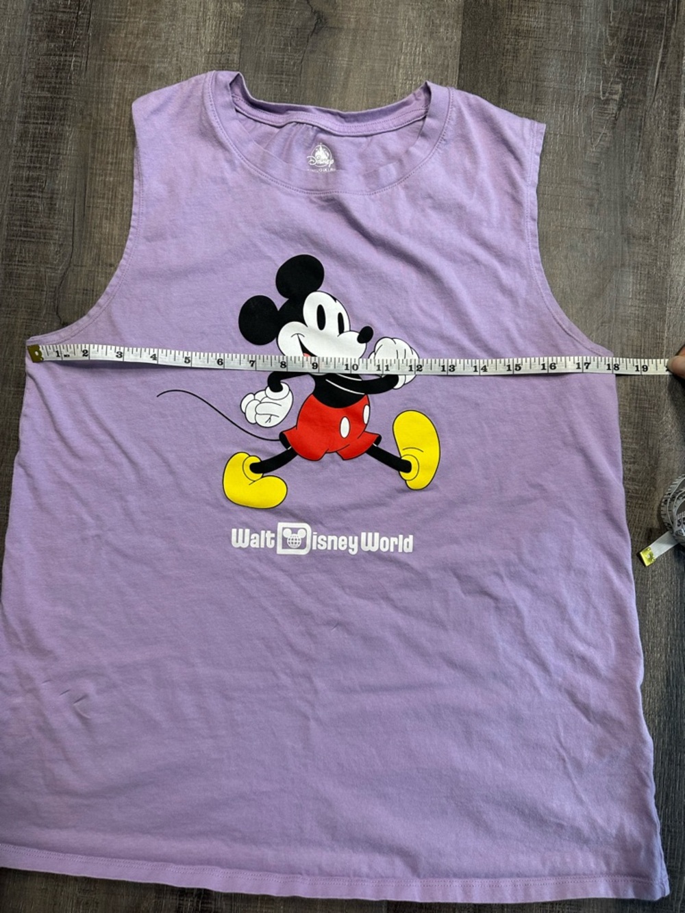 Disney Women’s Lavender Mickey Mouse Tank Top with Bright Mickey Mouse Graphic L - Picture 8 of 9